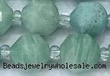 CCB1458 15 inches 9mm - 10mm faceted amazonite beads