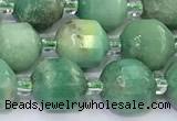 CCB1503 15 inches 7mm - 8mm faceted green grass agate beads