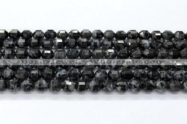 CCB1509 15 inches 7mm - 8mm faceted black labradorite beads