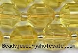 CCB1521 15 inches 8mm - 9mm faceted citrine gemstone beads