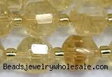 CCB1522 15 inches 8mm - 9mm faceted citrine gemstone beads