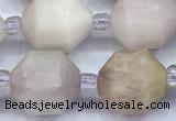 CCB1525 15 inches 9mm - 10mm faceted kunzite gemstone beads