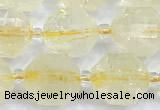 CCB1528 15 inches 9mm - 10mm faceted citrine gemstone beads