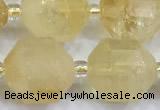 CCB1533 15 inches 11mm - 12mm faceted citrine gemstone beads