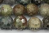 CCB1544 15 inches 8mm faceted round corundum beads