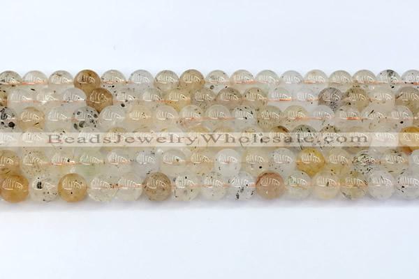 CCB1551 15 inches 8mm round mica quartz beads