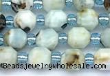 CCB1570 15 inches 5mm - 6mm faceted larimar gemstone beads