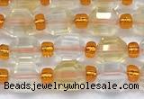 CCB1579 15 inches 5mm - 6mm faceted citrine gemstone beads