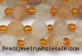 CCB1580 15 inches 5mm - 6mm faceted pink aventurine beads