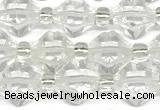 CCB1600 15 inches 10mm faceted white crystal beads