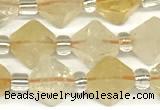 CCB1604 15 inches 10mm faceted citrine gemstone beads