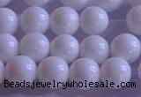 CCB402 15.5 inches 8mm round white tridacna beads wholesale