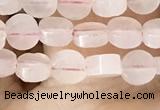 CCB511 15.5 inches 4mm coin rose quartz beads wholesale