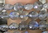 CCB540 15.5 inches 4mm faceted coin labradorite gemstone beads