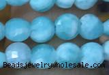 CCB553 15.5 inches 4mm faceted coin amazonite beads wholesale