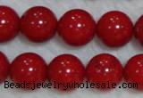 CCB57 15.5 inches 11-12mm round red coral beads Wholesale