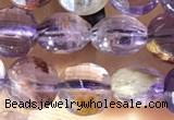 CCB603 15.5 inches 6mm faceted coin purple phantom quartz beads