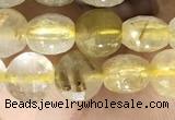 CCB611 15.5 inches 6mm faceted coin citrine gemstone beads