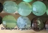 CCB612 15.5 inches 6mm faceted coin Australia chrysoprase beads