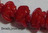 CCB62 15.5 inches 10-11mm rose shape red coral beads Wholesale