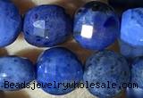 CCB623 15.5 inches 6mm faceted coin blue dumortierite beads