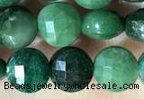 CCB629 15.5 inches 6mm faceted coin African jade gemstone beads