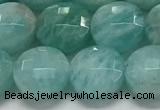 CCB681 15.5 inches 10mm faceted coin amazonite gemstone beads