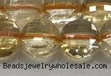 CCB686 15.5 inches 10mm faceted coin citrine gemstone beads