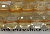 CCB703 15.5 inches 6mm faceted coin citrine gemstone beads