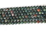 CCB750 15.5 inches 8mm faceted coin Indian bloodstone gemstone beads