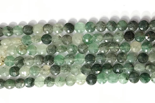 CCB762 15.5 inches 8mm faceted coin gemstone beads