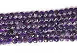 CCB767 15.5 inches 8mm faceted coin amethyst beads