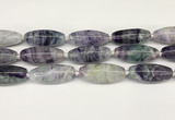 CCB781 15.5 inches 15*38mm - 16*40mm rice fluorite  beads