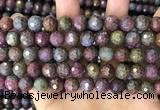 CCB791 15.5 inches 8mm faceted round jasper gemstone beads wholesale