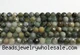 CCB794 15.5 inches 8mm faceted round jade gemstone beads wholesale