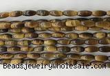 CCB815 15.5 inches 5*12mm rice yellow tiger eye beads wholesale