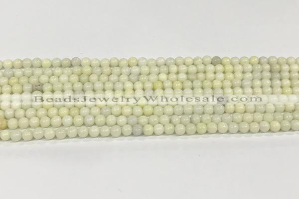 CCB827 15.5 inches 4mm round ivory jasper gemstone beads wholesale