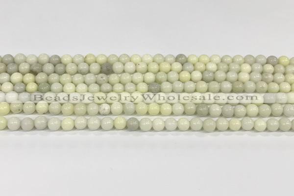 CCB828 15.5 inches 6mm round ivory jasper gemstone beads wholesale