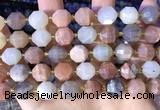 CCB857 15.5 inches 11*12mm faceted moonstone beads wholesale