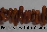 CCB90 15.5 inch 2*8mm irregular branch coffee coral beads Wholesale