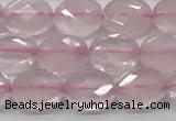 CCB915 15.5 inches 6*8mm faceted oval rose quartz beads