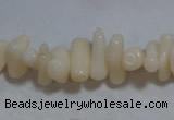 CCB93 15.5 inch 4*11mm irregular branch white coral chip beads