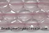 CCB930 15.5 inches 8*10mm faceted oval rose quartz beads