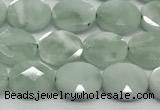 CCB934 15.5 inches 8*10mm faceted oval green angel skin beads