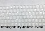 CCBS15 15 inches 12mm faceted square white crystal beads wholesale CCBS15 15 inches 12mm faceted square white crystal beads wholesale