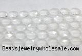 CCBS41 15 inches 12*16mm faceted oval white crystal beads wholesale CCBS41 15 inches 12*16mm faceted oval white crystal beads wholesale