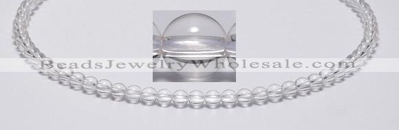 CCC01 15 inches 6mm round white crystal beads Wholesale