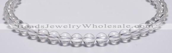 CCC03 15 inches 10mm round white crystal beads Wholesale