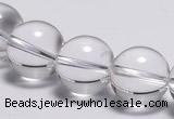 CCC04 15 inches 14mm round white crystal beads Wholesale