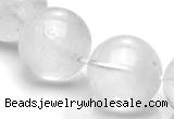 CCC11 15.5 inches 18mm round white crystal beads Wholesale